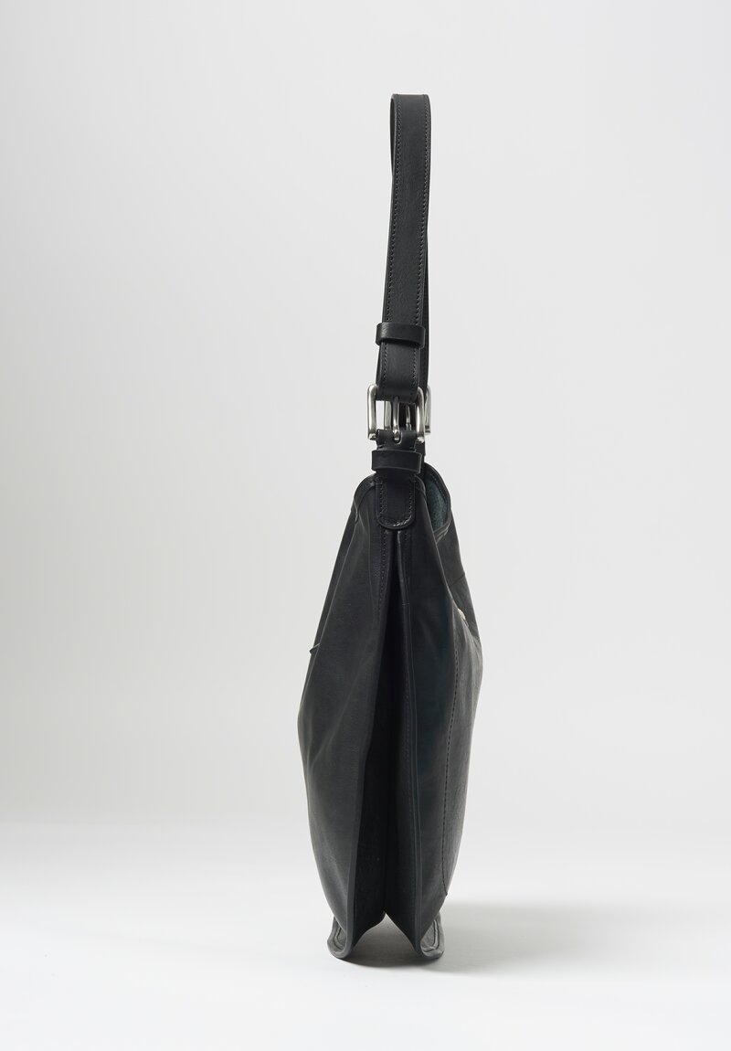 Massimo Palomba ''Elodie'' Selleria Leather Hobo Bag in Black	