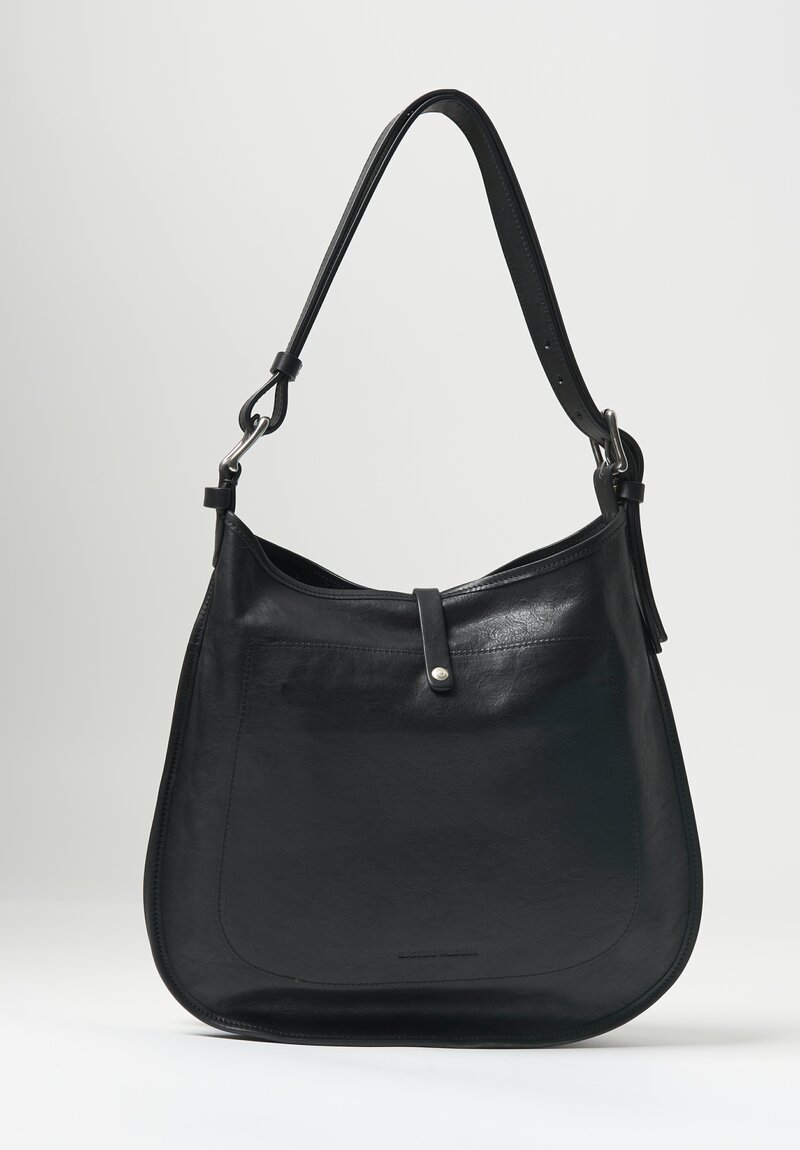 Massimo Palomba ''Elodie'' Selleria Leather Hobo Bag in Black	