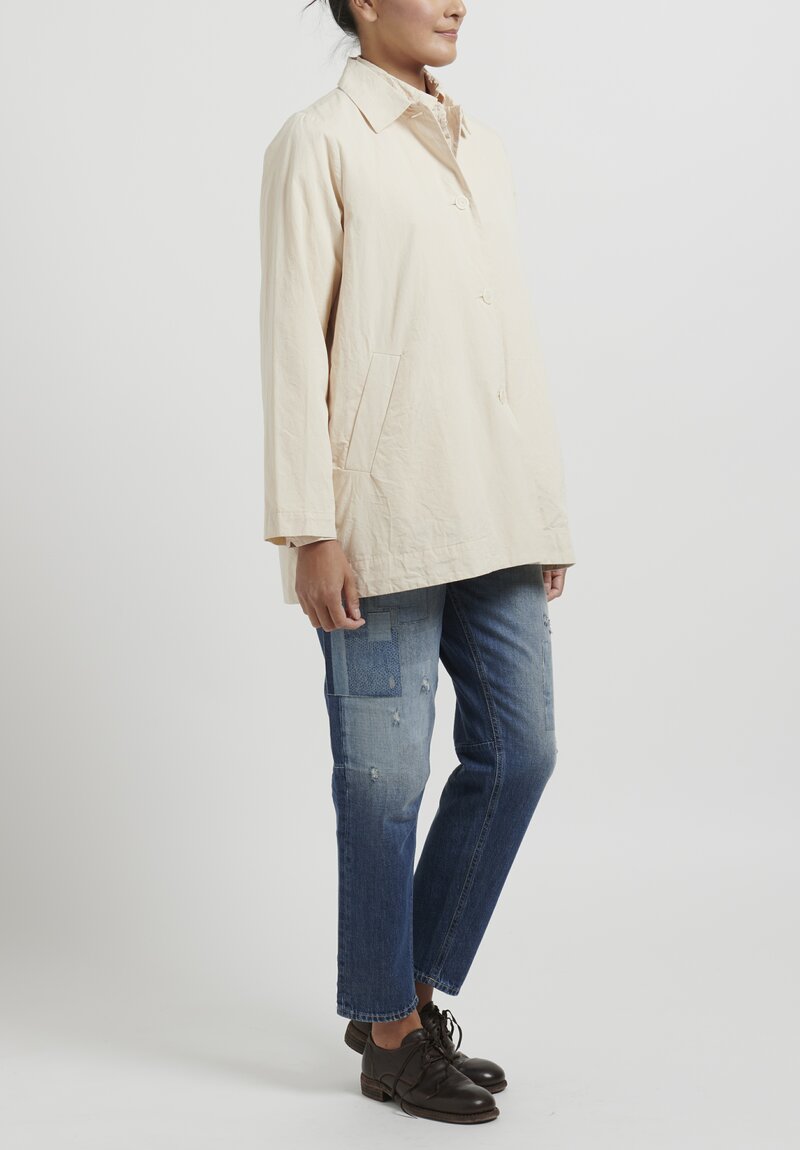 Casey Casey Paper Cotton ''Soleil'' Jacket in Ivory White	