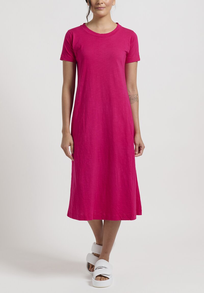 Gilda Midani Solid Dyed Short Sleeve Maria Dress in Pink	