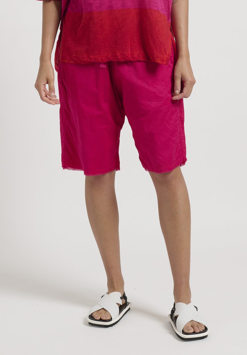 Gilda Midani Solid Dyed Drop Crotch Shorts in Pink