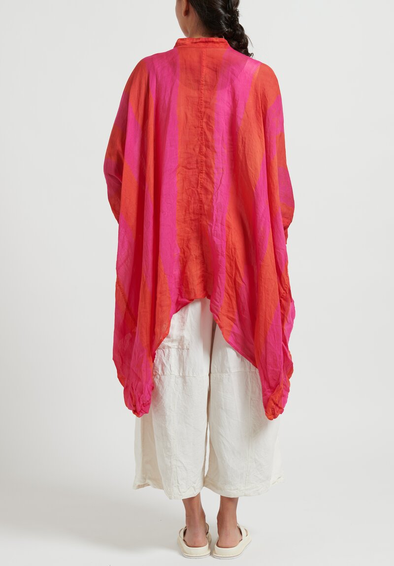 Gilda Midani Striped Square Dress in Pink & Tangerine	