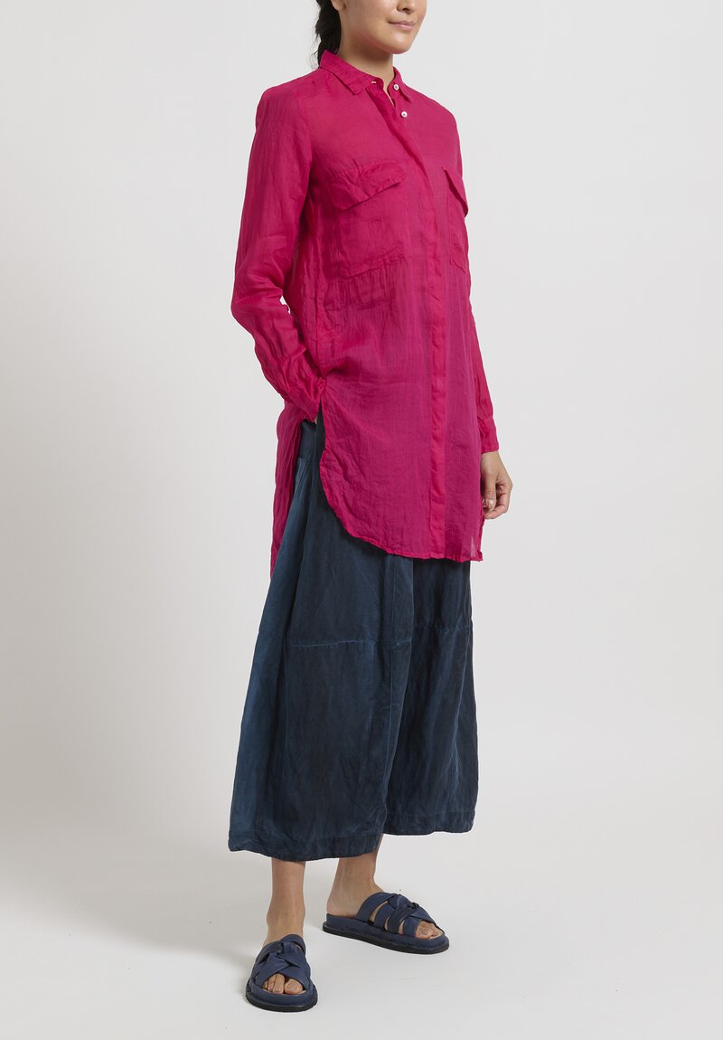 Gilda Midani Linen Long ''Blind'' Tunic in Pink	