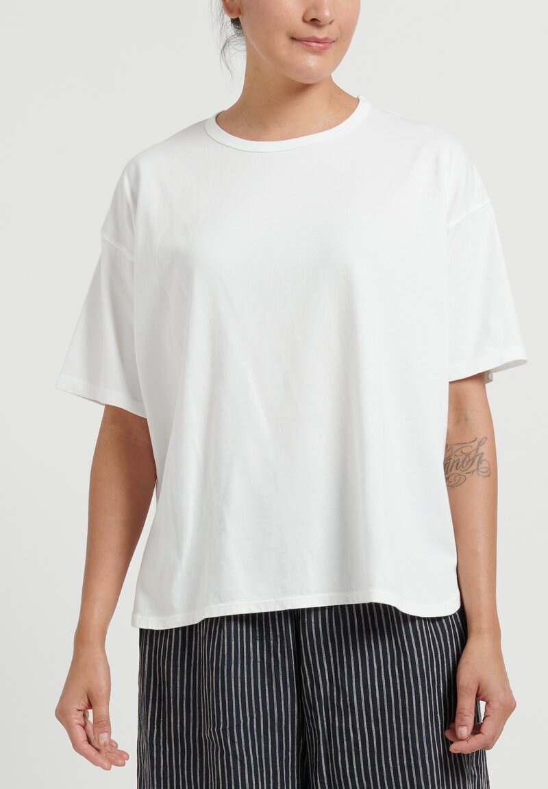 Maison de Soil Cotton Oversized Short Sleeve T-Shirt in White