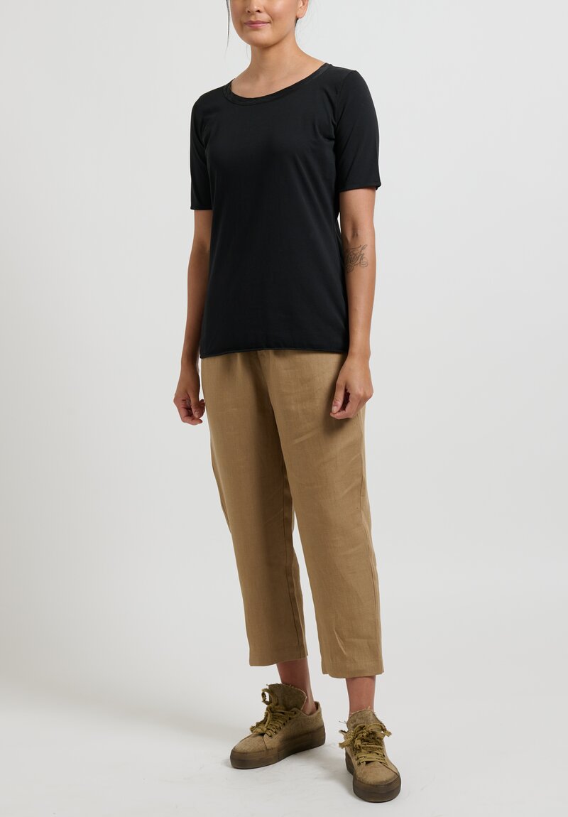 Uma Wang Cotton ''Tina'' Tee-Shirt in Black	