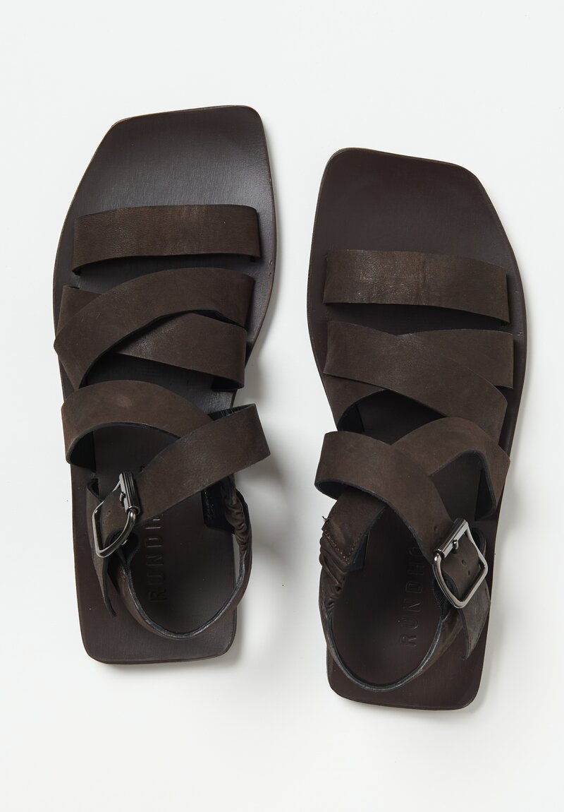 Rundholz Raisin Nubuck Leather Sandals	