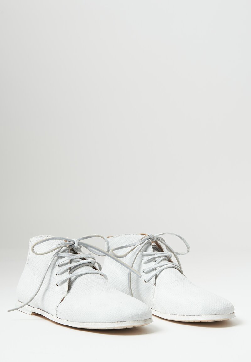 Rundholz Painted Fabric Boots in White	