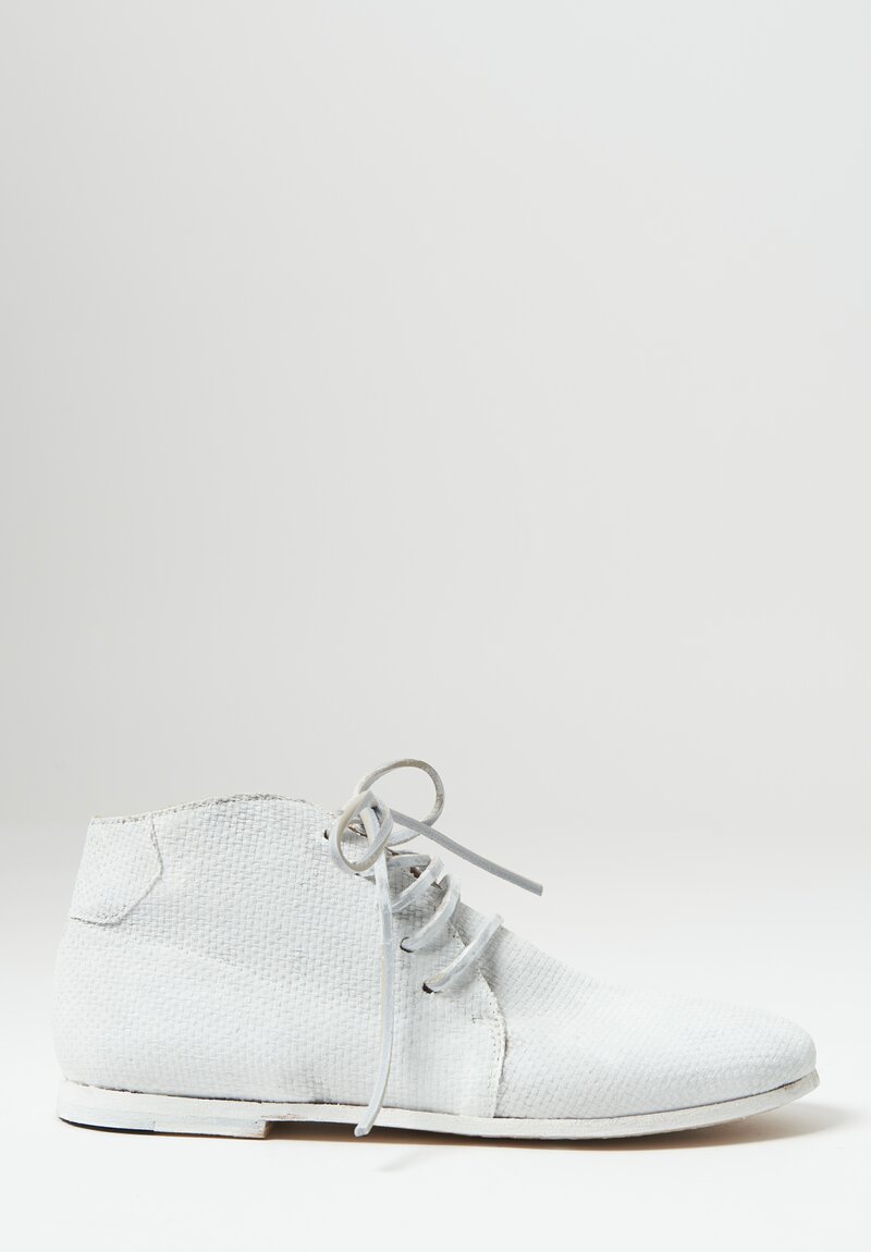 Rundholz Painted Fabric Boots in White	