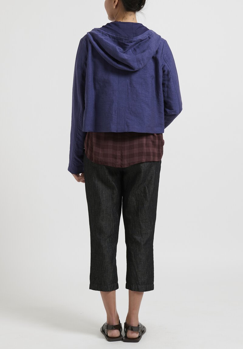 Rundholz Short Hooded Jacket in Quetsche Blue	