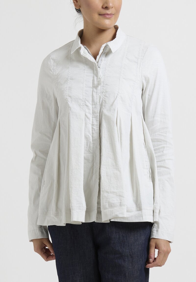 Rundholz Short Pleated Jacket in Poire White	