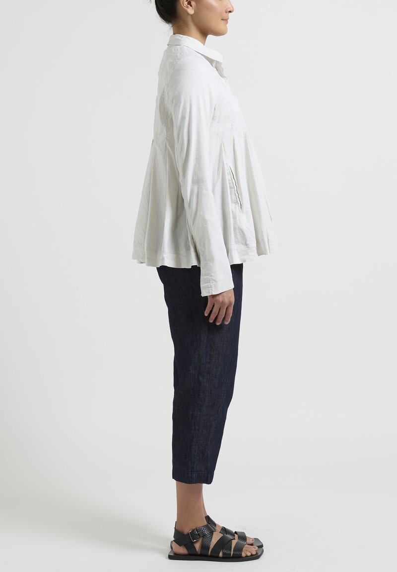 Rundholz Short Pleated Jacket in Poire White	