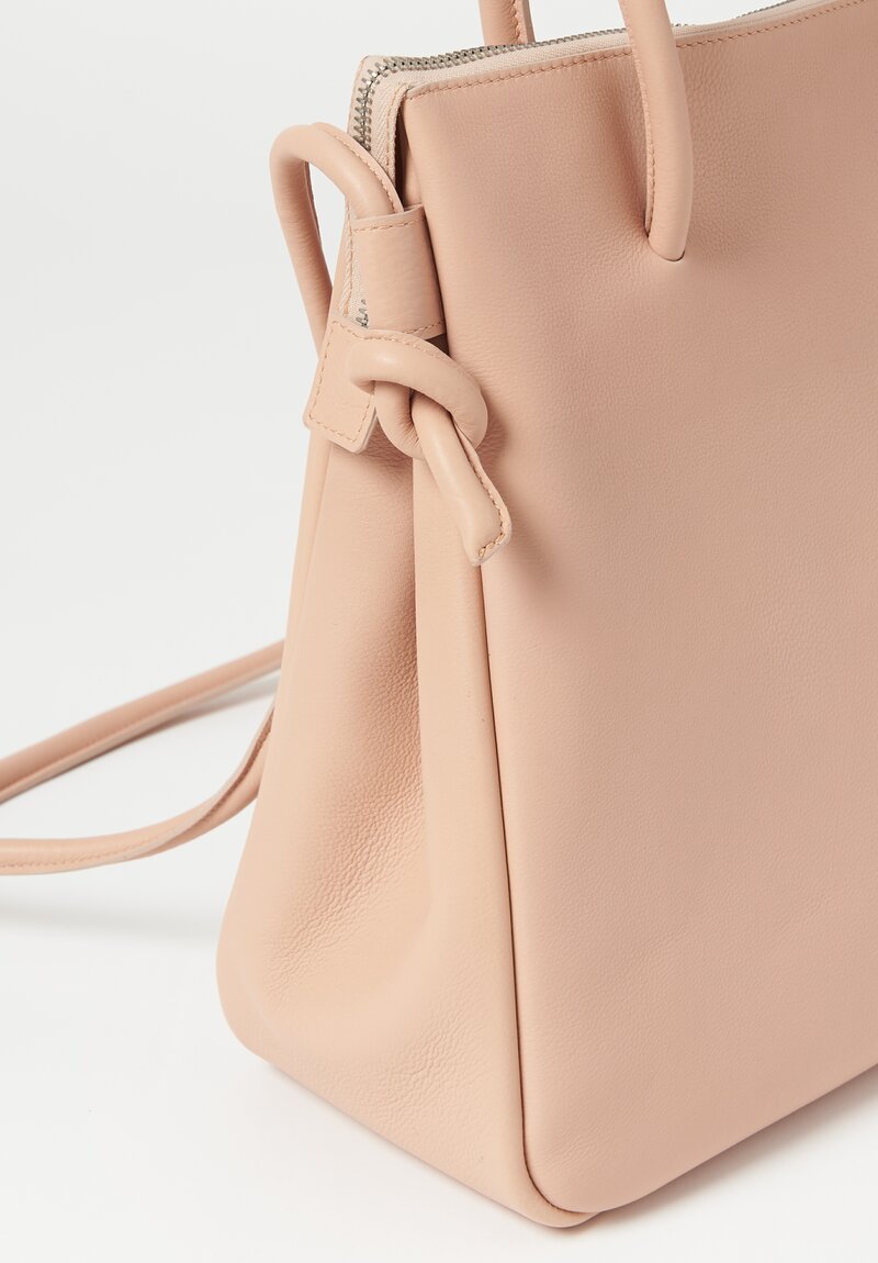 Marsell Leather Sacco Hand Bag in Blush	