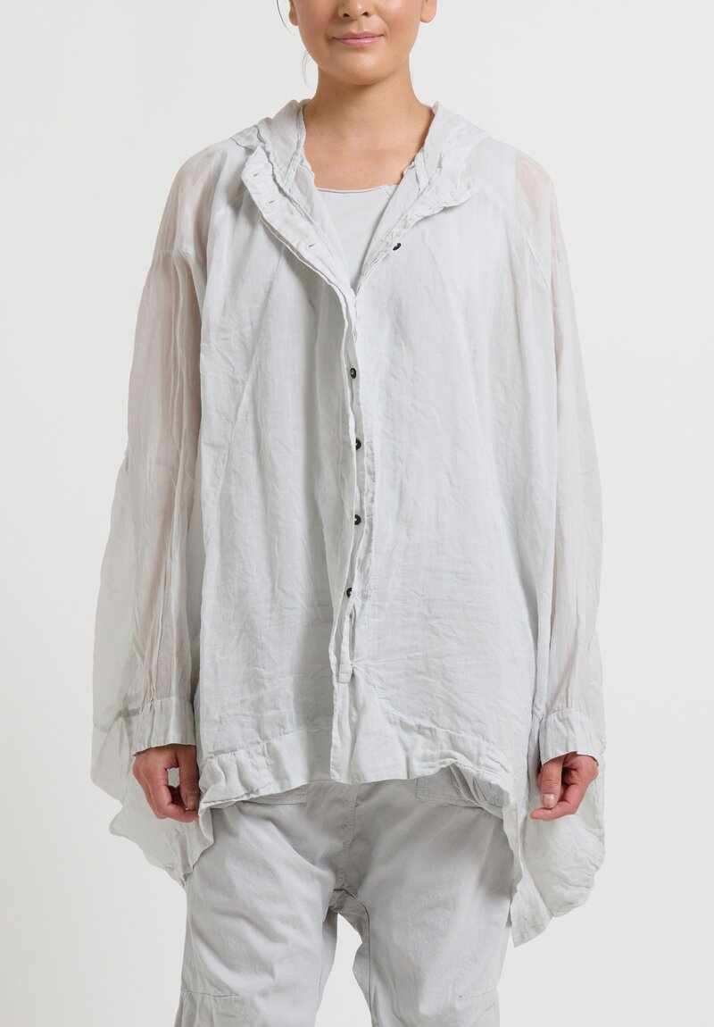 Rundholz Dip Oversized Crisp Cotton Jacket in Cloud Grey	