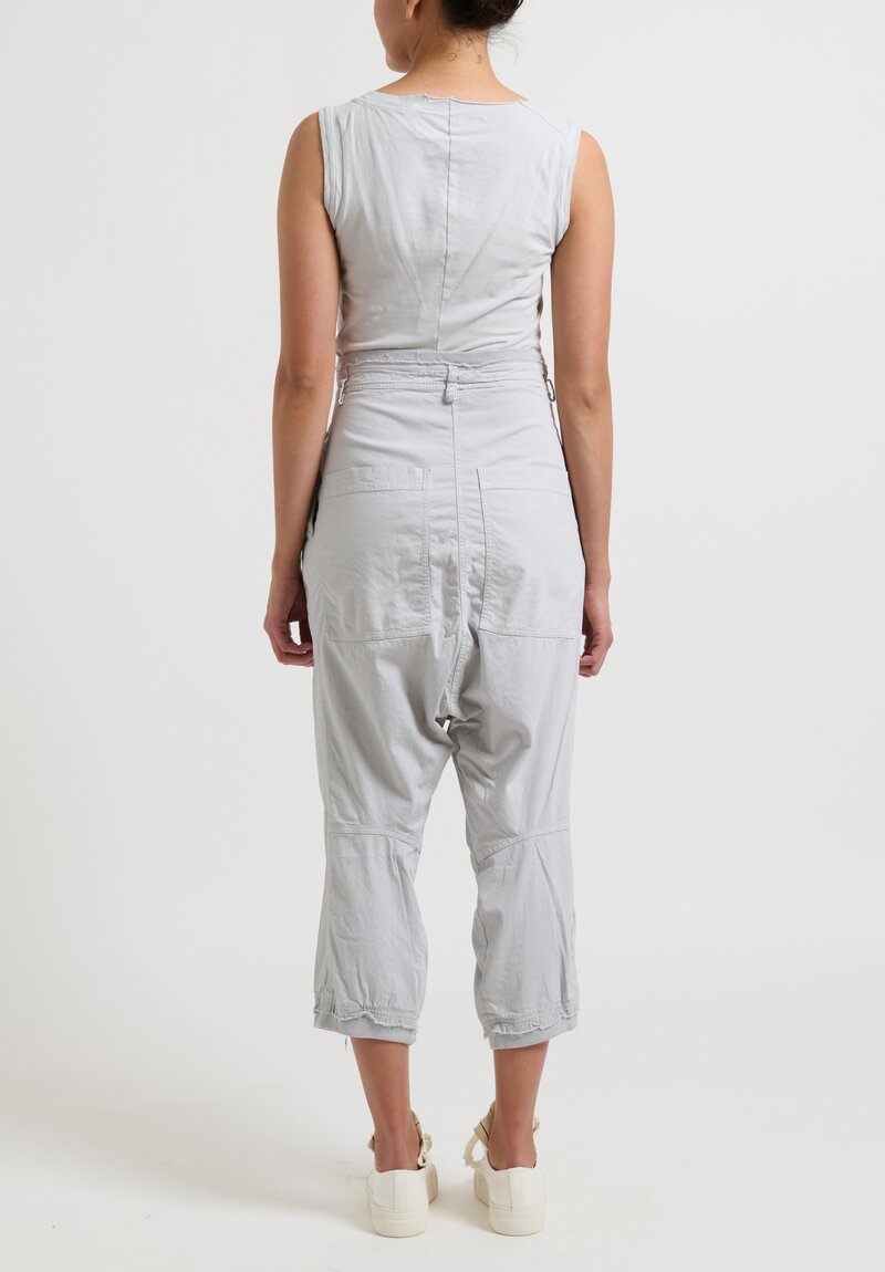 Rundholz Dip Drop Crotch, Cropped Cargo Pants in Cloud Grey