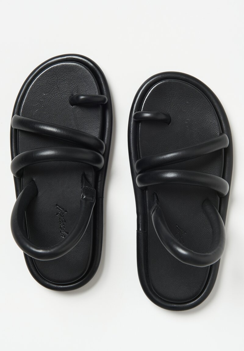 Marséll Leather ''Spalmata'' Sandal in Black	