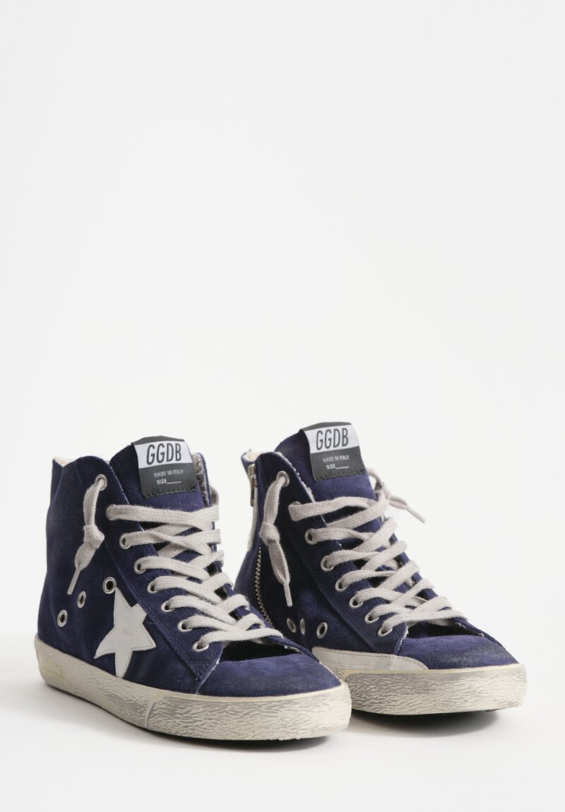 Golden Goose Francy Classic Sneaker in Night Blue & white	