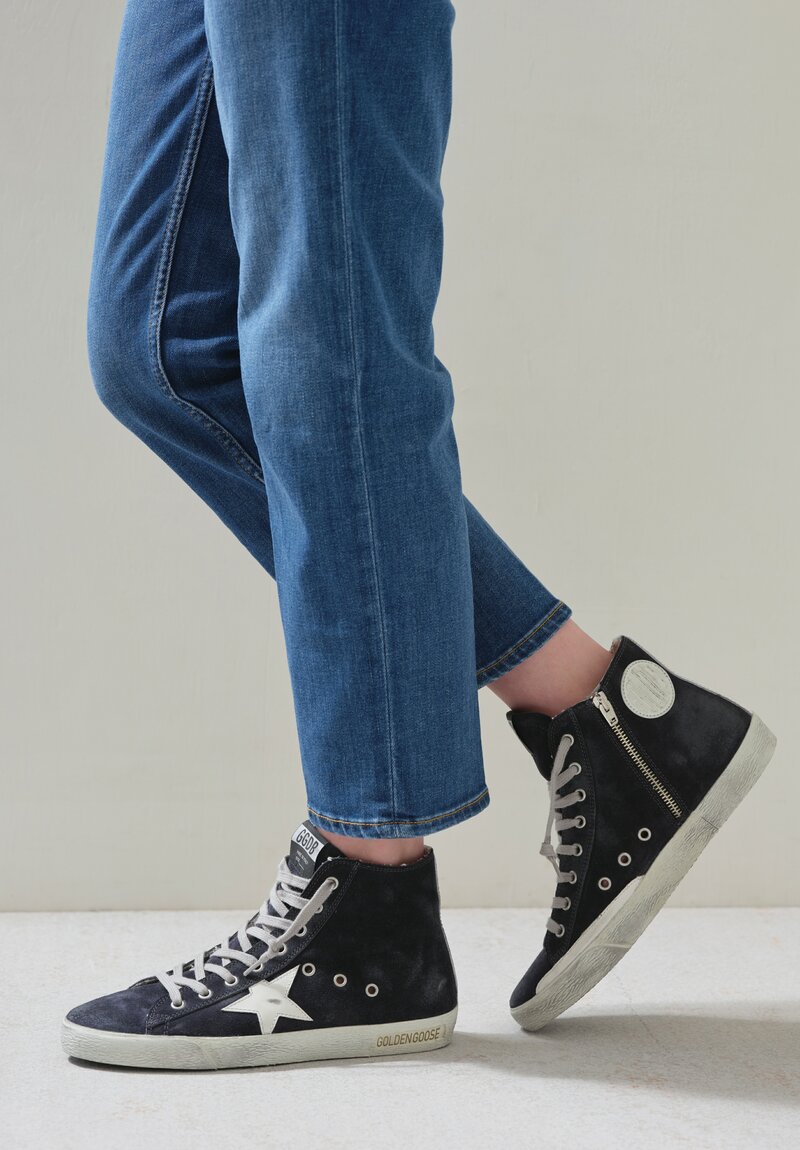 Golden Goose Francy Classic Sneaker in Night Blue & white	