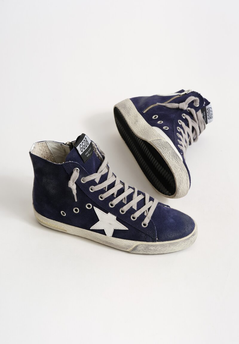 Golden Goose Francy Classic Sneaker in Night Blue & white	