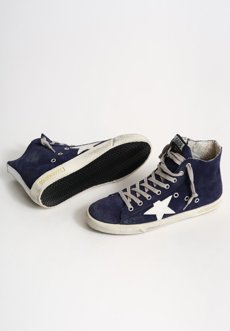 Golden Goose Francy Classic Sneaker in Night Blue & white	