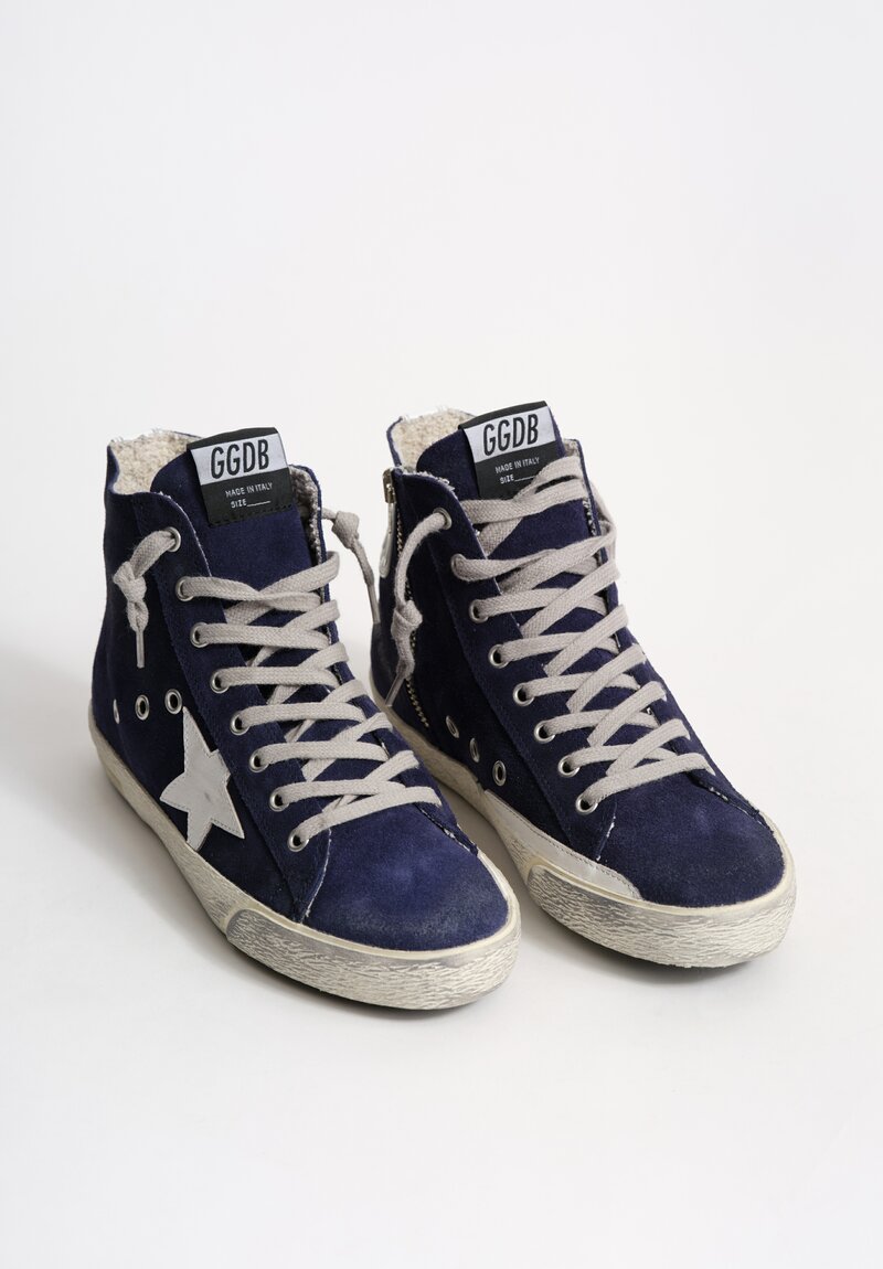 Golden Goose Francy Classic Sneaker in Night Blue & white	