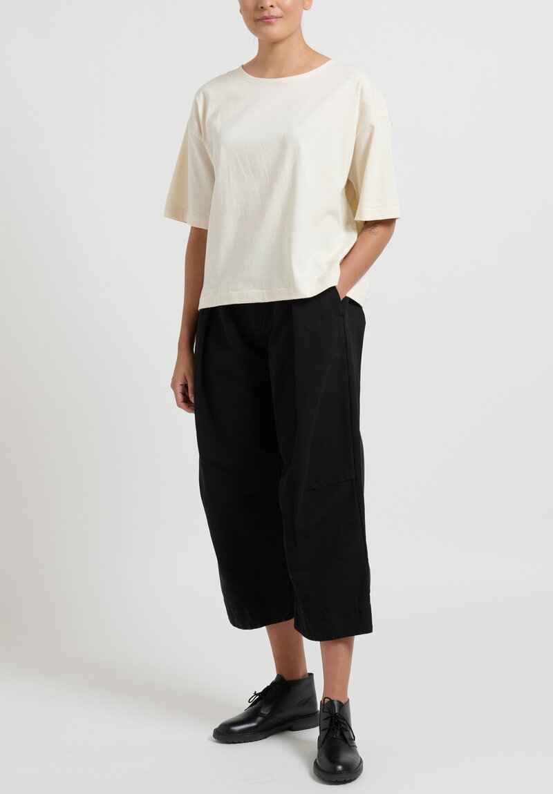 toogood Cotton Pleated ''Tinker'' Trousers in Flint Black	