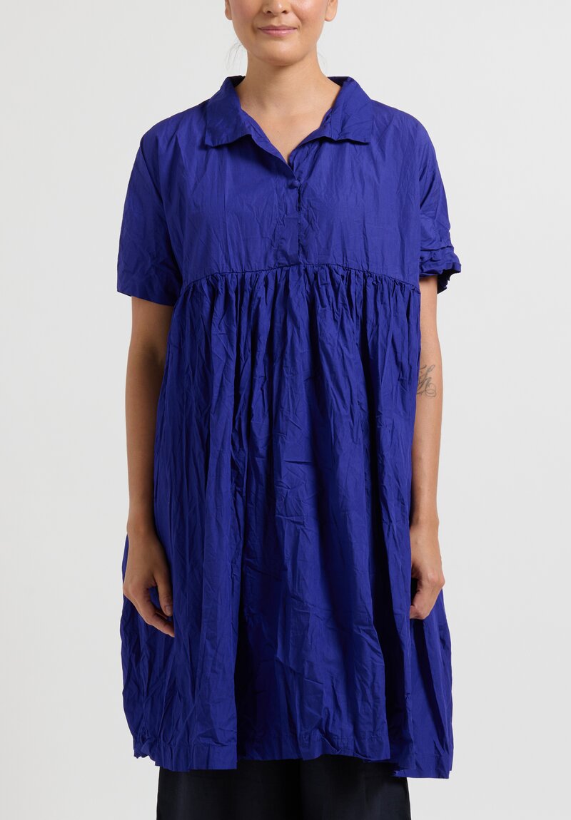 Daniela Gregis Washed Cotton Aria Mirta Dress in Blue