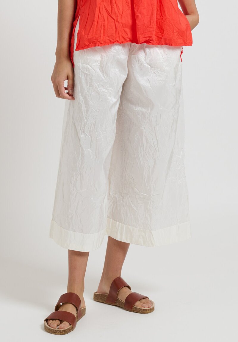 Daniela Gregis Silk Tognon Pocket Pants in Bianco White	