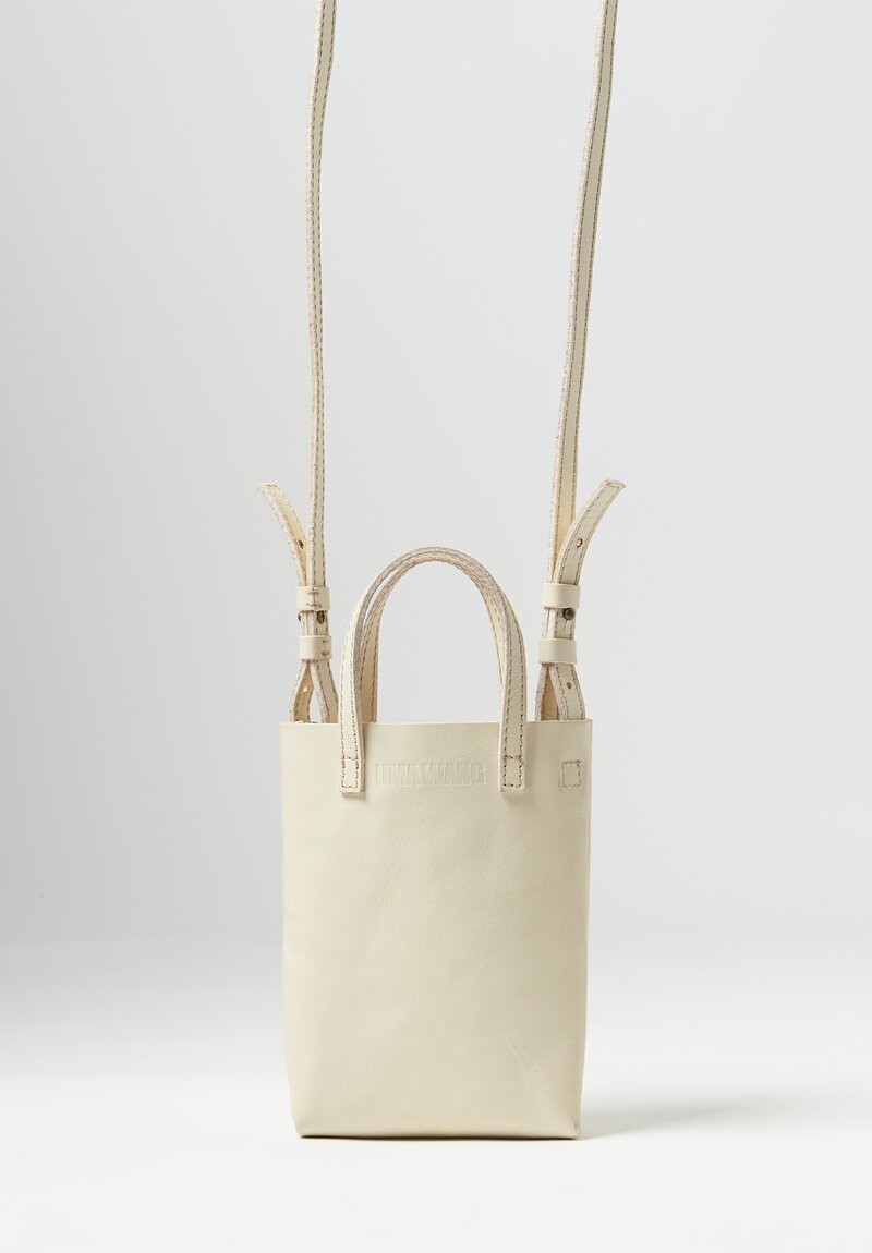 Uma Wang Leather Small Shoulder Bag Off White	