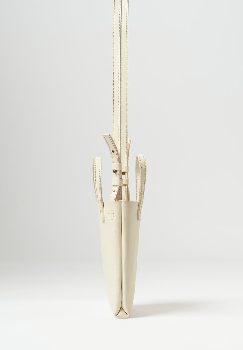 Uma Wang Leather Small Shoulder Bag Off White	