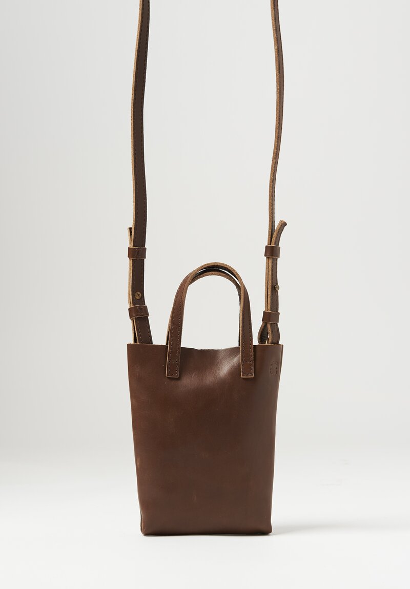 Uma Wang Leather Small Shoulder Bag in Brown	