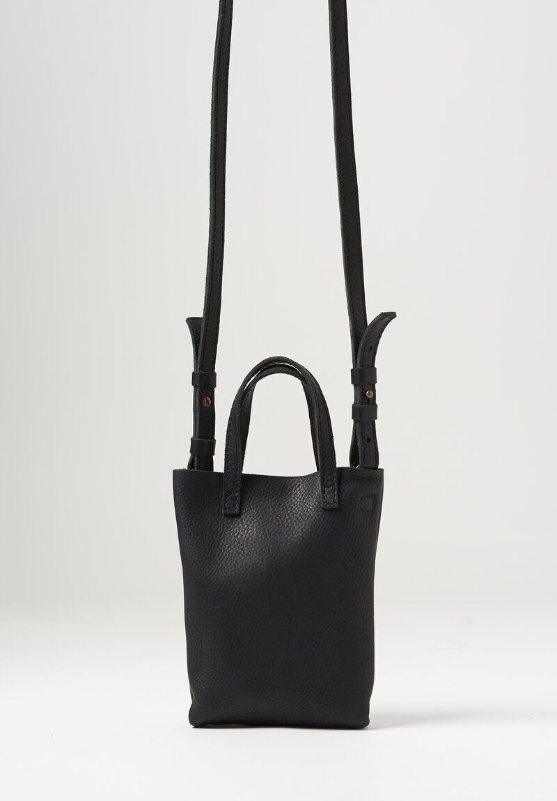 Uma Wang Leather Small Shoulder Bag in Black	