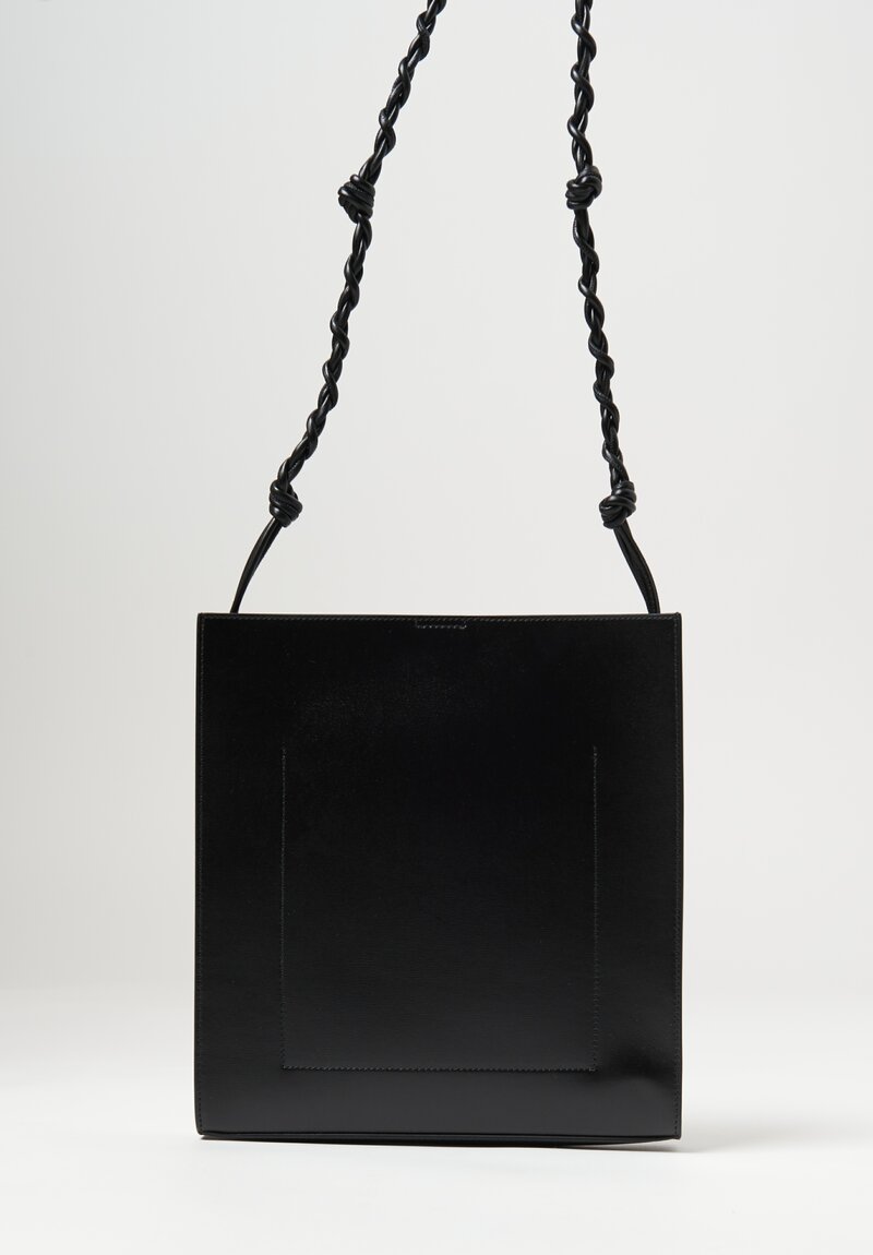 Jil Sander Leather Medium Tangle Cross Body Bag Black	