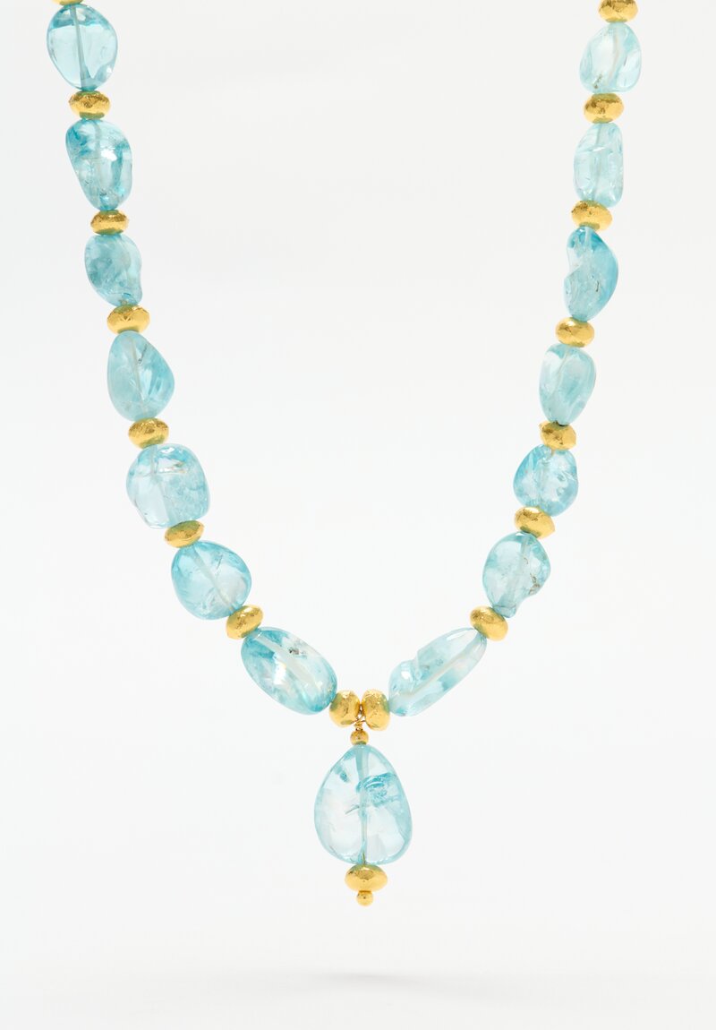 Greig Porter 18k, Blue Zircon Necklace	