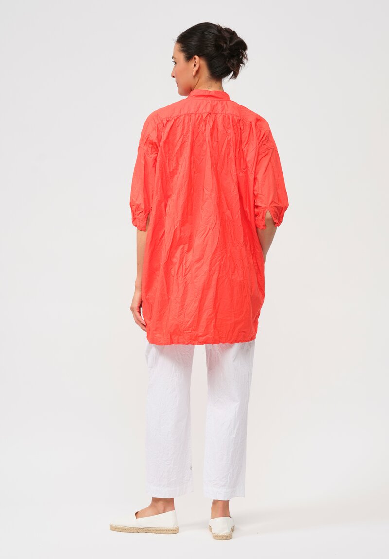 Daniela Gregis Washed Cotton Kora Top in Glow Red	