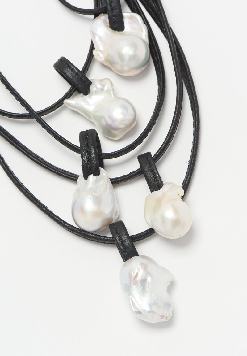 Monies 5-Drop Baroque Pearl Necklace 32 Inch