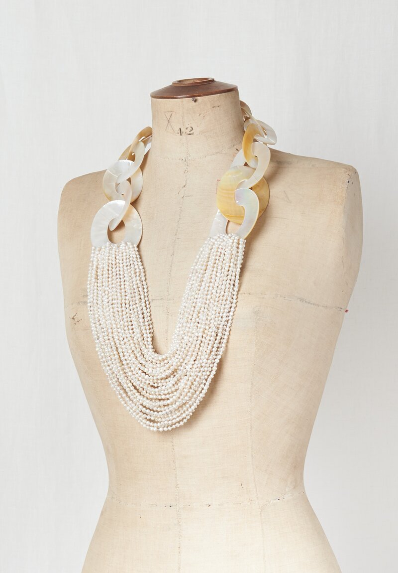 Monies 24 Strand Freshwater Pearl Necklace	