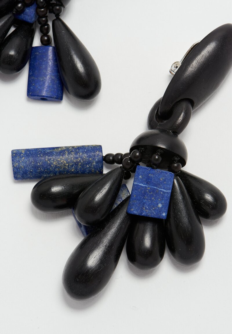 Monies Lapis Lazuli & Ebony Earrings	