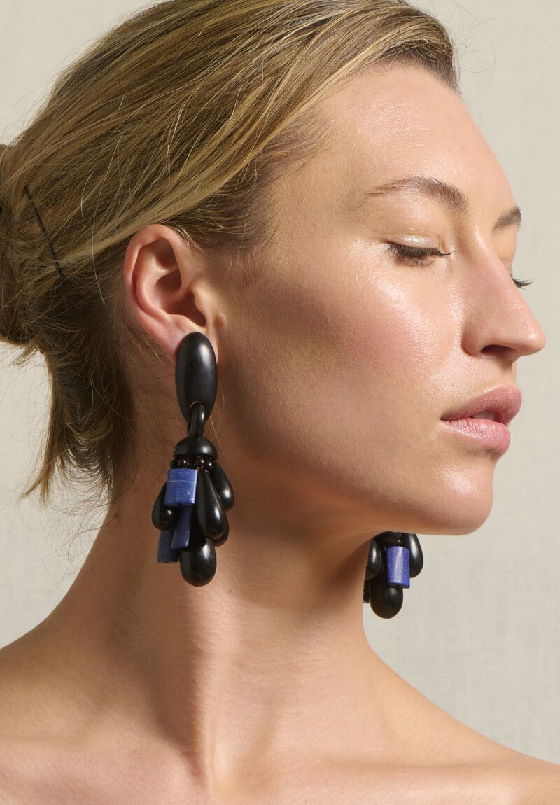 Monies Lapis Lazuli & Ebony Earrings	