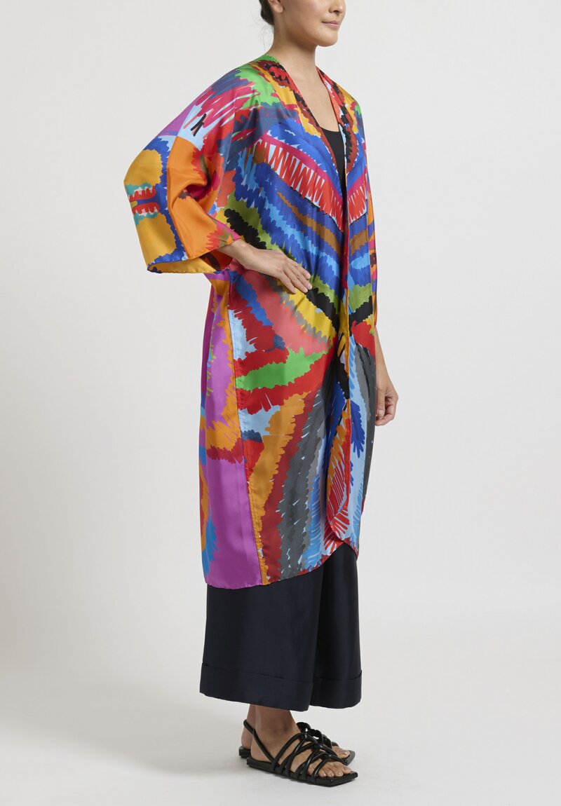 Rianna + Nina Printed Ligthweight Silk Kimono	