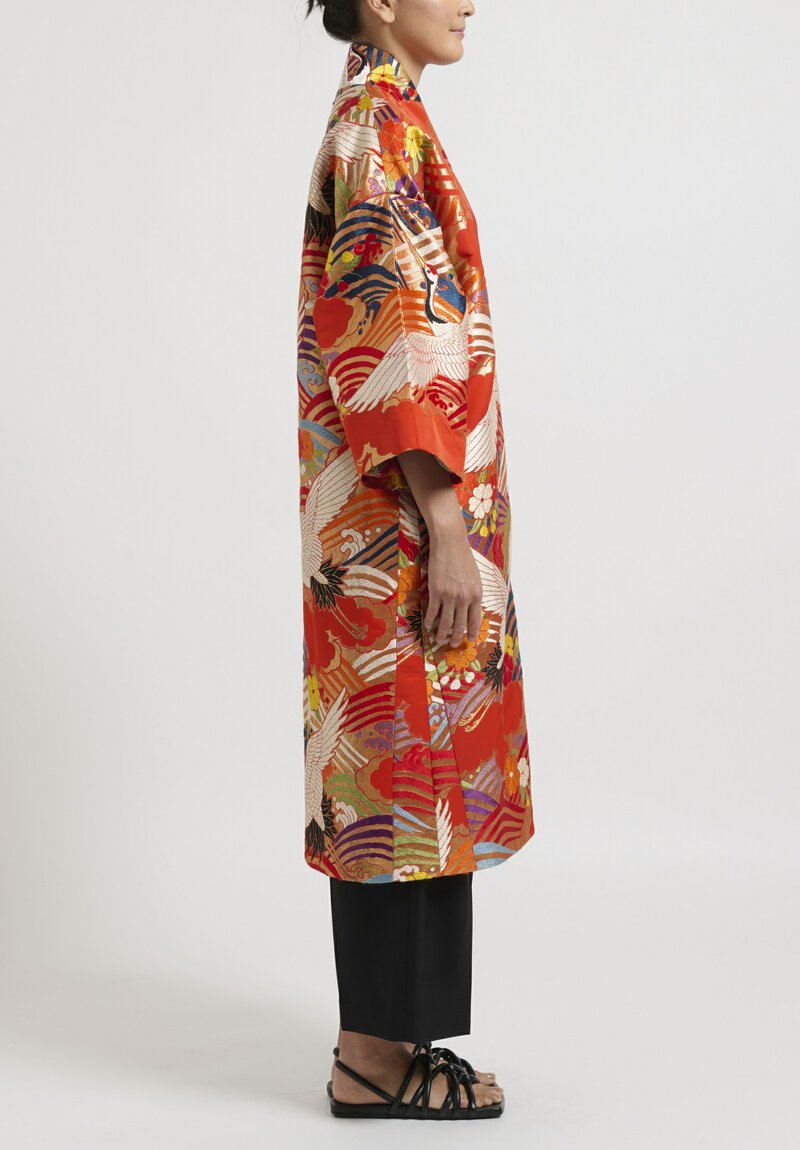Rianna & Nina Silk One-Of-A-Kind Reversible Vintage Kimono Coat	