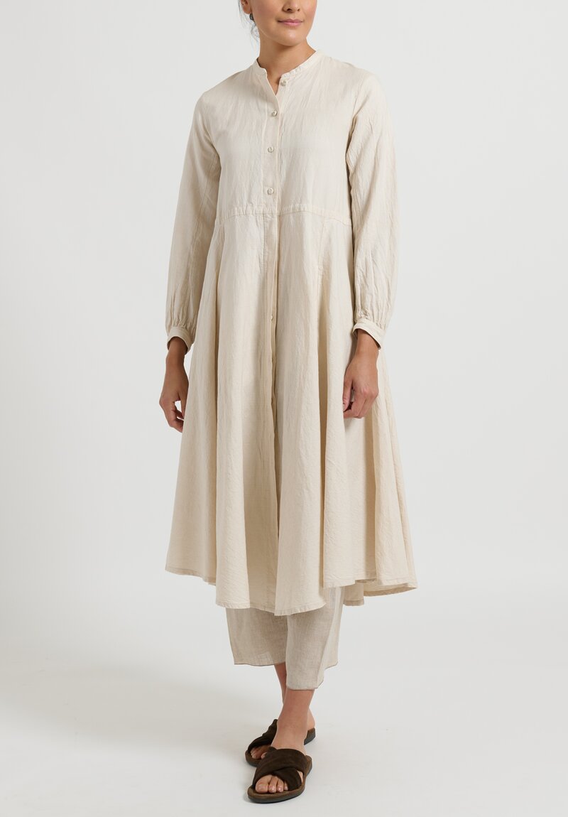 kaval Cotton Linen Shirt Dress in Ecru Natural | Santa Fe Dry Goods ...