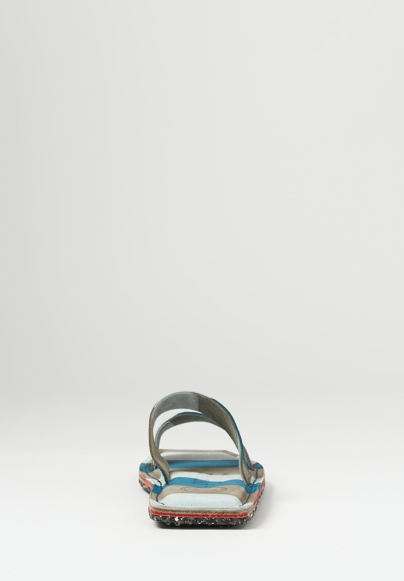 Trippen Karma Sandal in Leafs Turquoise & Olive	