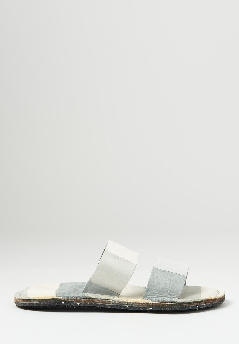 Trippen Kismet Sandal in Cloud Grey & White	