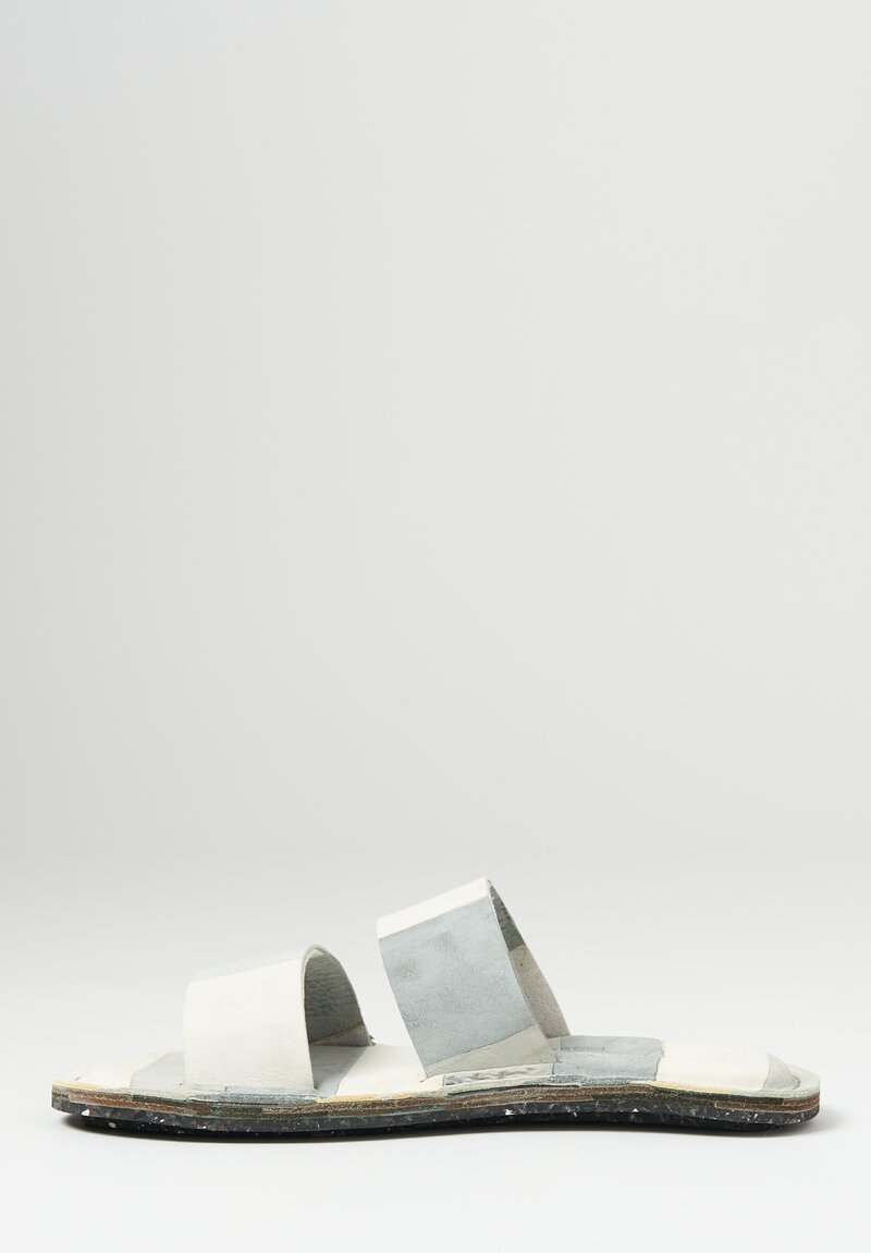 Trippen Kismet Sandal in Cloud Grey & White	