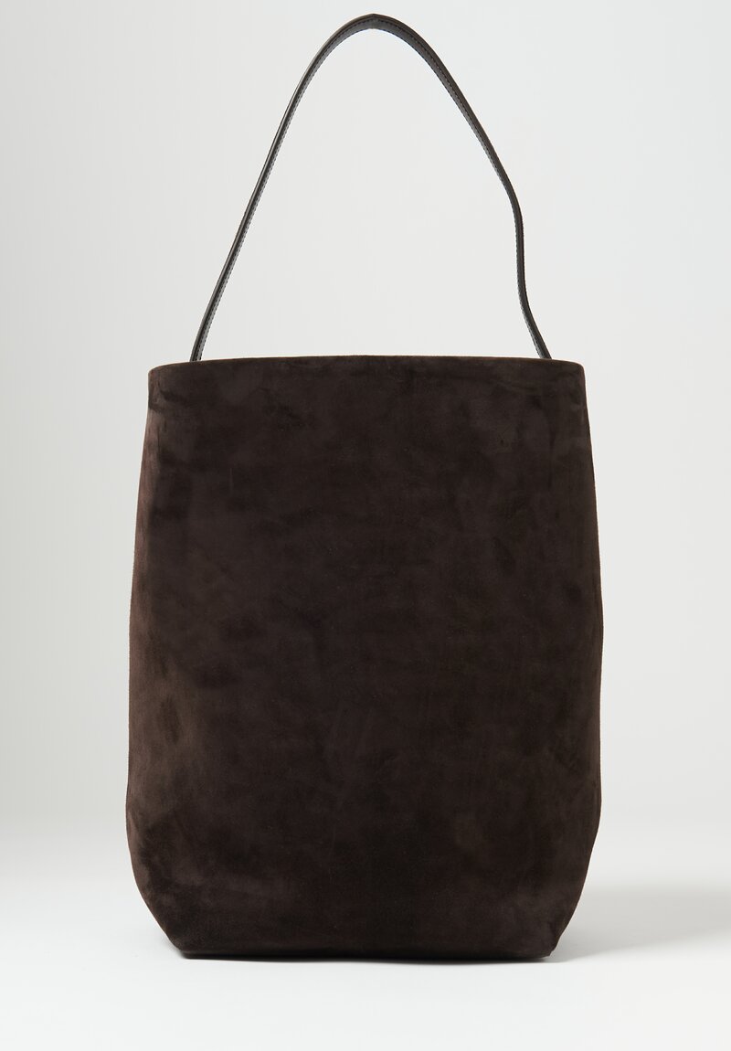 The Row Large North/South Park Tote Ebony Brown	