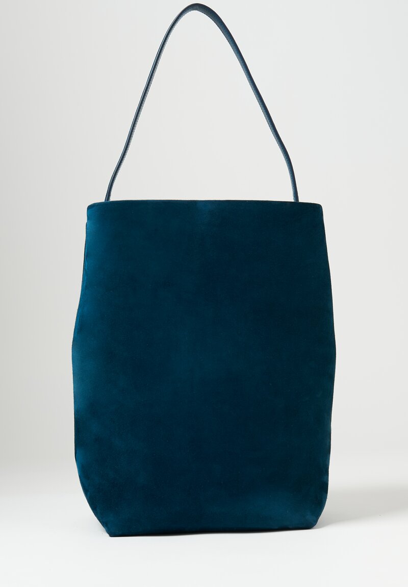 The Row Large Suede North South Park Tote in Sea Moss Green