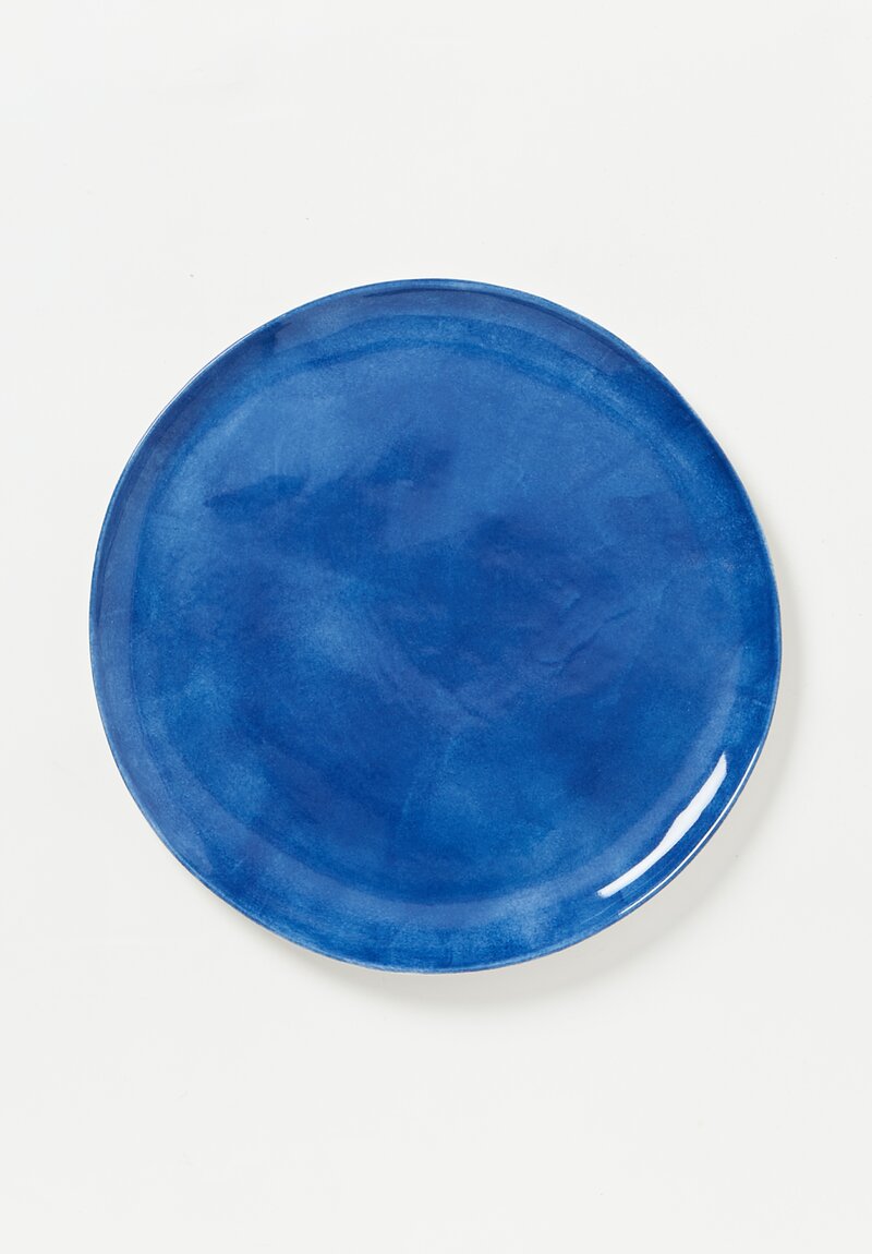 Stamperia Bertozzi Handmade Porcelain Solid Painted Dinner Plate Blu 2	