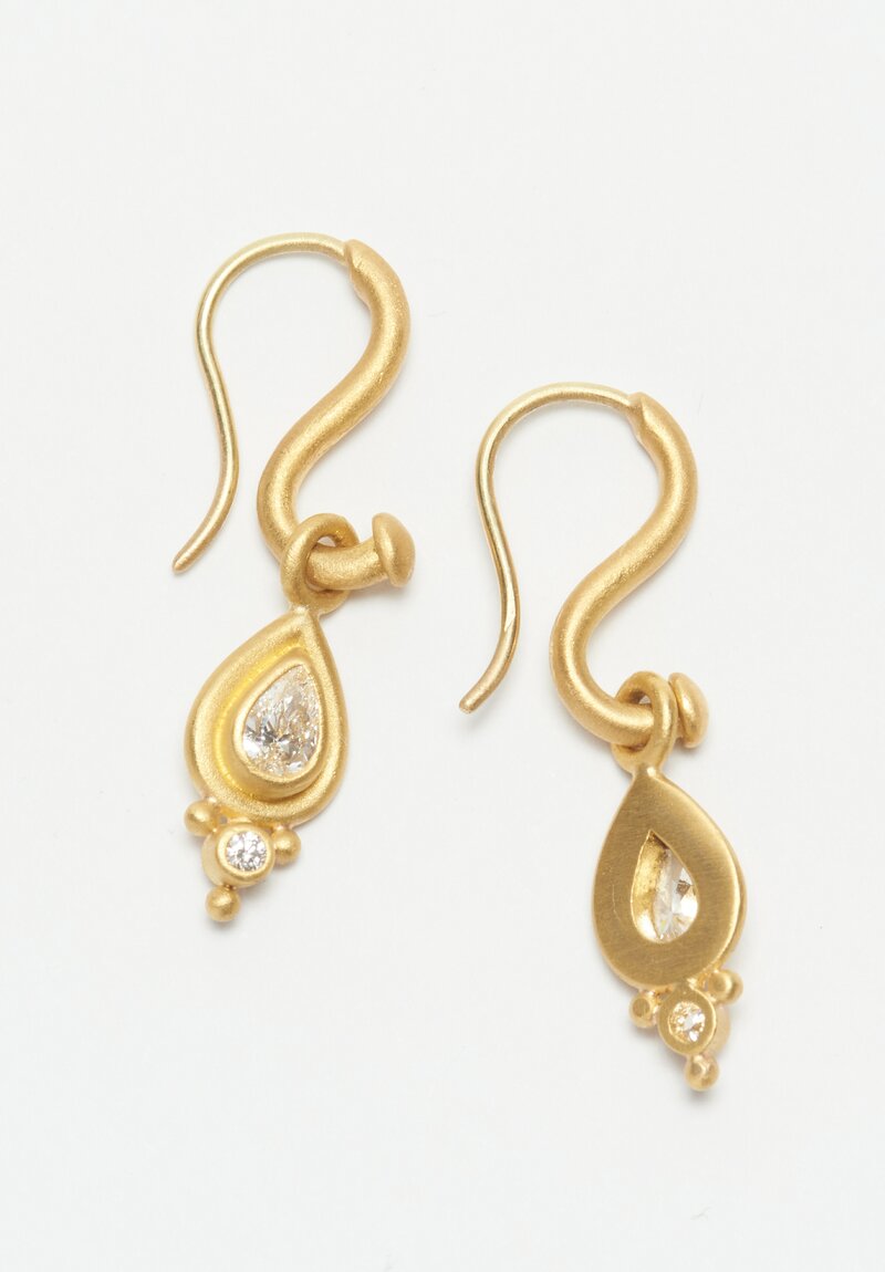 Denise Betesh 22k, Diamond Drop Earrings | Santa Fe Dry Goods ...