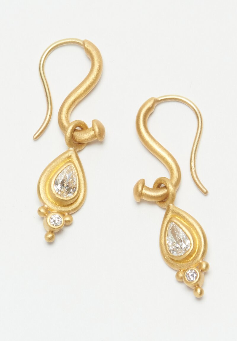 Denise Betesh 22k, Diamond Drop Earrings | Santa Fe Dry Goods ...