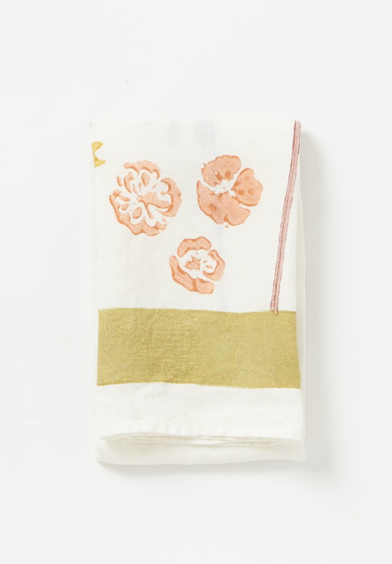 Stamperia Bertozzi Handmade Linen Kitchen Towel Fiori Di Campo 3	